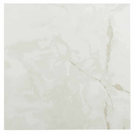 12x12 Nexus Classic White Grey Veins Self Adhesive Vinyl Floor Tiles