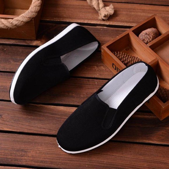 xinxixnxx Chinese Traditional Kung Fu Martial Arts Tai chi Slipper Shoes Black 40
