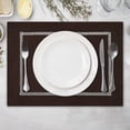 thumbnail image 2 of Unique Bargains Sparkle Luxury Velvet Table Runner Cushion Cover Placemat, Brown, 2 of 8