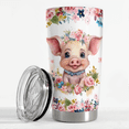 thumbnail image 3 of SANDJEST Pig Tumbler 20oz Stainless Steel Insulated Tumblers Coffee Travel Mug Cup Gift for Girls Teen Gifts for Birthday Christmas, 3 of 5