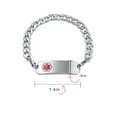 thumbnail image 4 of Lightweight Customized Blank Identification Medical ID Link Bracelet for Men Stainless Steel 8.5in, 4 of 5