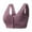 Grey, variant on Women's No Steel Ring Front Close T Back Seamless Unlined Bra for Large Bust Grey 36