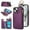 Darkpurple, variant on Wallet Case for iPhone 14 Plus with Shoulder Strap & RFID Blocking Card Slots Holder Kickstand & Finger Ring, Magnetic Flip Folio Zipper Purse Case, PU Leather Cover Handbag, Black