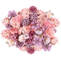 40Pcs Artificial Flowers Flower Heads, Artificial Flowers Mini Silk Flowers Faux Heads for Wedding Decoration Home DIY Crafts Scrapbooking Decorative