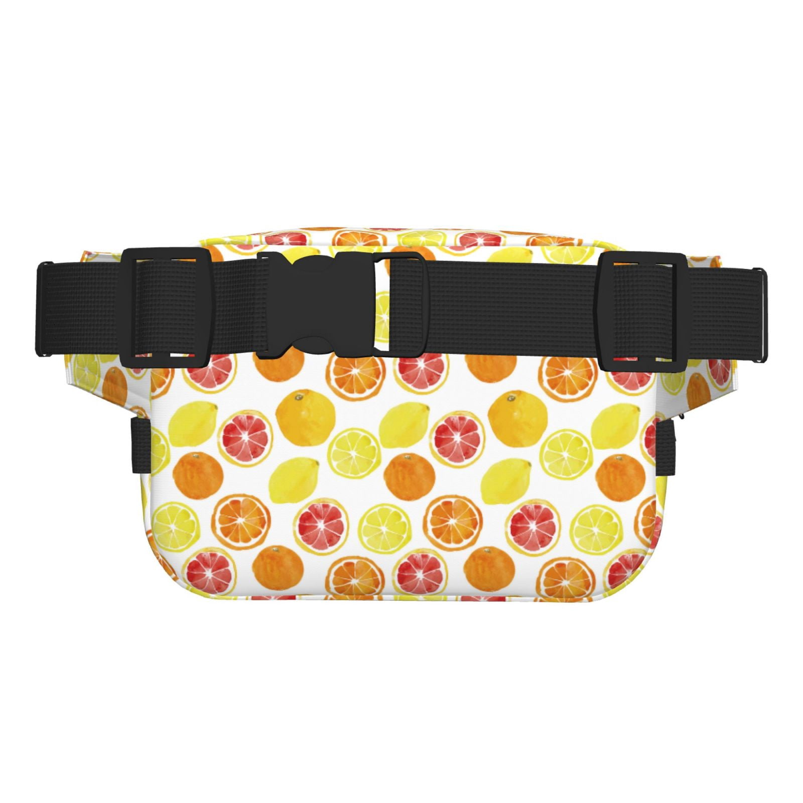 Fuzoiu Lemon Orange Print Unisex Square Double Layer Waist Bag,Crossbody Fanny Pack Travel Workout Accessory