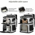 thumbnail image 4 of FL Double-Compartment Pet Carrier Backpack Outdoor Cat Backpack Carrier For Small Dogs And 2 Cats Super Ventilated Design Dog Bags, 4 of 7