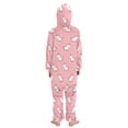 thumbnail image 3 of Soft Big Kids Onesie Pajamas Cozy Loose-Fit Jumpsuits for kids with Pockets for Christmas Lounge & Play Cute Unicorns with Pink Background, 3 of 8