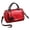 Red, variant on Barrel Satchel Handbag for Women Faux Leather Crossbody Shoulder Bag Top Handle Work Travel Purse