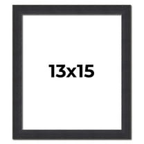 13x15 Frame Black Real Wood Picture Frame Width 1.25 Inches | Interior Frame Depth 0.5 Inches |