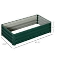 thumbnail image 4 of Raised Garden Bed Metal Galvanized Elevated Above Ground Standing Planters Boxes 4×2×1FT Outdoor Rectangle for Vegetables Flower Herb, Green, 4 of 5