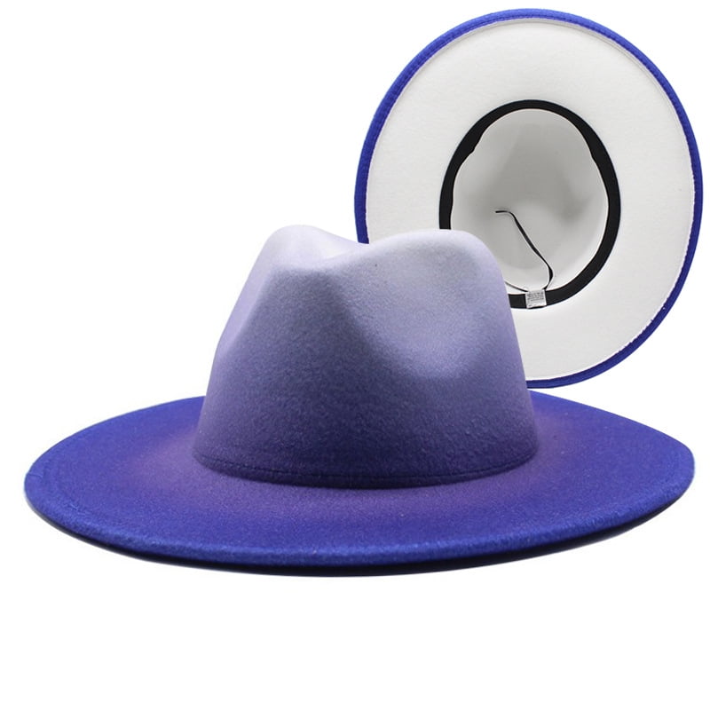 Women Wide Brim Fedora Hat Panama Hat 