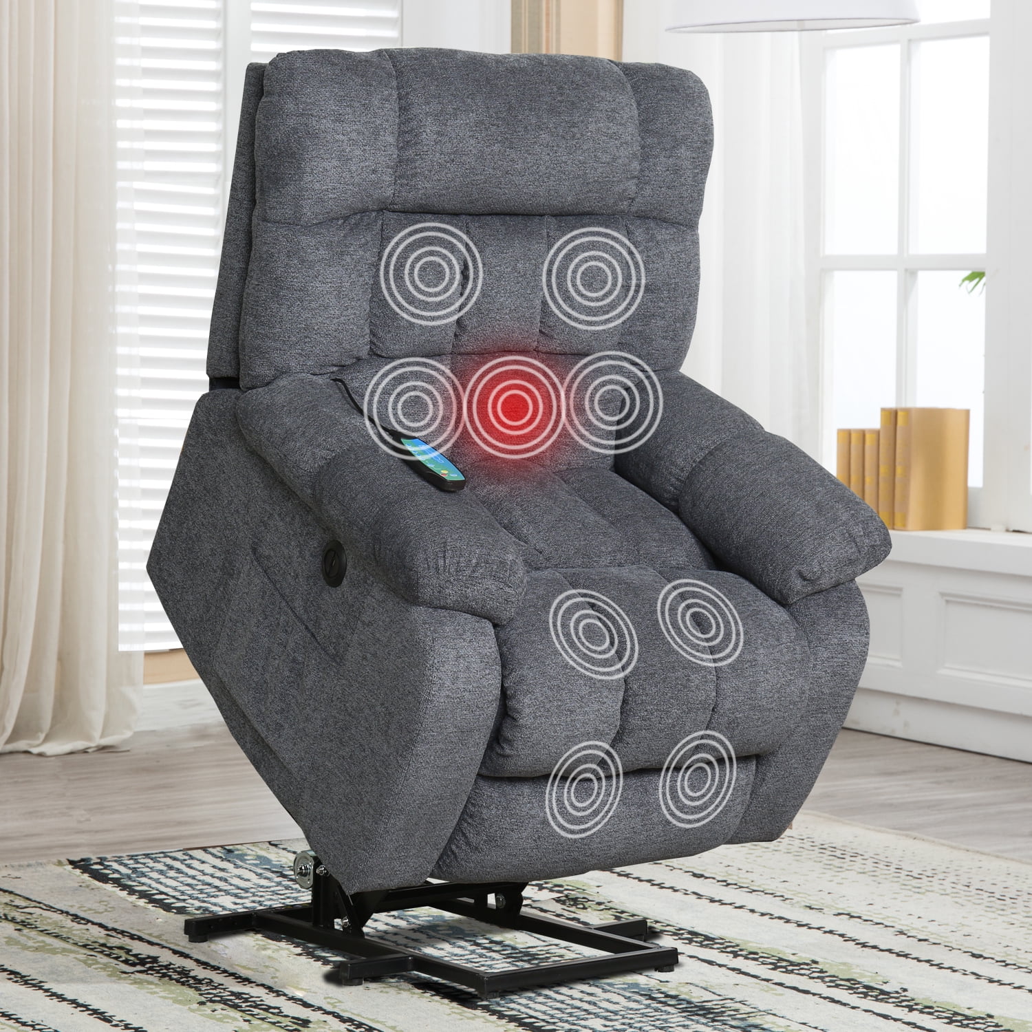 Bonzy Home Power Lift Recliner Heavy Duty Massage Recliner Chair with
