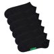thumbnail image 1 of Happy Socks calcetines deportivos unisex, pack de 6 - Solid Socks Low, mezcla de algodón, unicolor Negro 36-40, 1 of 3