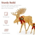 thumbnail image 5 of Best Choice Products 2-Piece Moose Family Lighted Christmas Yard Decor Set w/ 170 LED Lights, Stakes, Zip Ties - Gold, 5 of 8