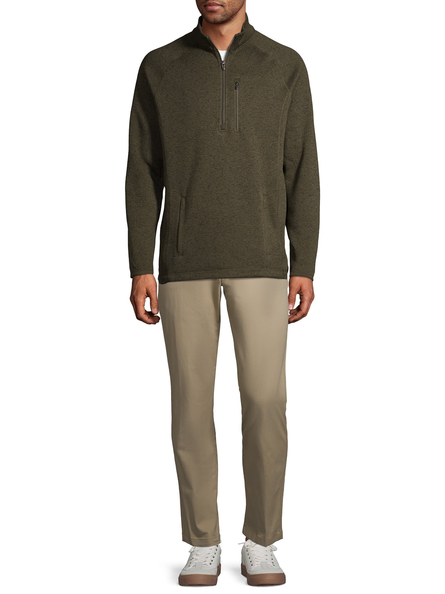 George Men's and Big Men's Half Zip Sweater Fleece, Up to Size 5XL