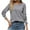 #196-Gray, variant on Soft Textured Casual Long Sleeve Sweatshirt for Women with Round Neck Lightweight Fall Top