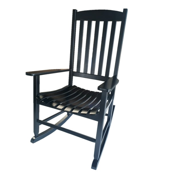 Mainstays Outdoor Wood Porch Rocking, Outdoor Wood Rocking Chair Black
