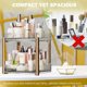 thumbnail image 4 of Rotating Perfume Organizer,Acrylic Makeup Organizer Tray Rotating Stand,Bathroom Storage Skin Care Organizer Cosmetic Storage (2 Tier Transparent), 4 of 4