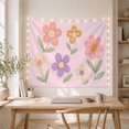 thumbnail image 5 of Tufted Flowers on Lavender Field, Whimsical Boho for Flower Lovers, Textured Botanical Wall Art, Mother's Day Gift Tapestry Wall Hanging for Bedroom and Nursery, 5 of 7