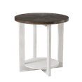thumbnail image 6 of COZAYH Round Wood End Tables with Storage, Rustic Farmhouse Accent Table with Distressed Wood Top, Circle Table for Living Room, 24Dx24Wx24H in, 6 of 9