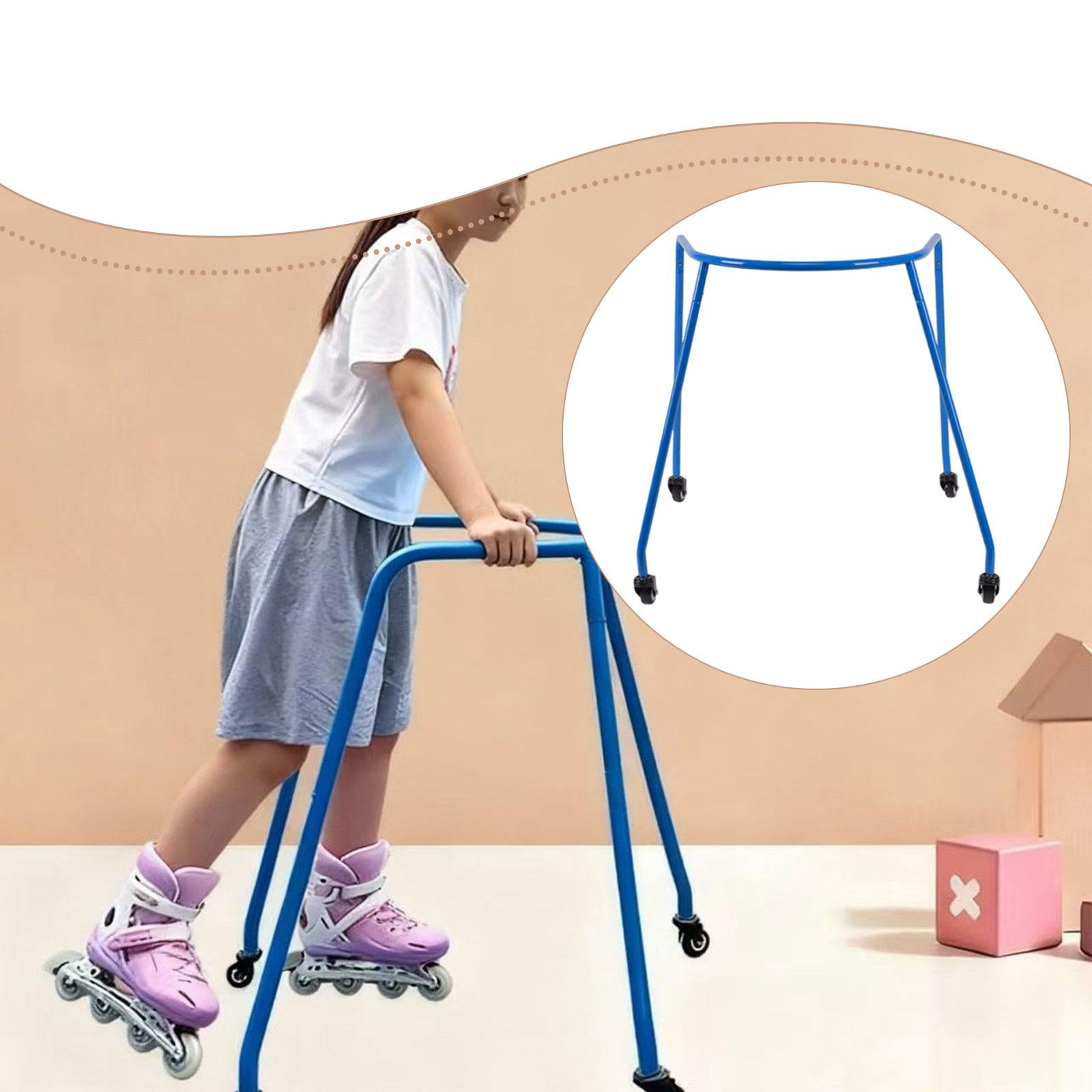 Wswqop Roller Skate Train for Kids Toddler Adjustable Height for Beginner Equipment Blue S