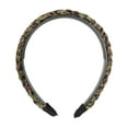 thumbnail image 3 of Unique Bargains 1 Pc Headband Cable Knit Hair Accessories for Women Coffee Color Green, 3 of 5