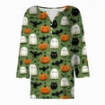 thumbnail image 4 of Godom Women Halloween Shirt Halloween Tshirt Graphic Tees Fall Season 3/4 Sleeve Tops, 4 of 5