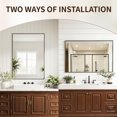 thumbnail image 5 of Anoak Bathroom Mirror,25x30 inch Wall Mirror for Bathroom Wall Mounted Black Rectangle Square Corner Mirrors,Black Bathroom Mirror for Living Room,Farmhouse,Bedroom Entryway, 5 of 5