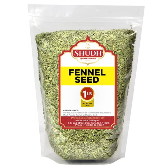 Fennel Seeds 1 LB | 16 oz | (Saunf Sabut) Whole Spice All Natural ~ Gluten Friendly | NON-GMO | Vegan | Indian Origin