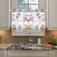 thumbnail image 2 of Yayeee Kitchen Curtains Tier Pair Light Filtering 27"x36" Rod Pocket Short Cafe Window Panel, White Halloween Ghost, 2 of 7