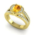 thumbnail image 2 of Diamond-Capitals 2.35 Carat Natural Diamond Citrine Gemstone Sparkle Engagement Ring for Ladies Solid 14K Yellow Gold Size 4, 2 of 8