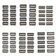 thumbnail image 5 of 10 piezas de repuesto de goma para correa de reloj de pared, accesorio de reparación Negro 22mm, 5 of 7