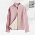 thumbnail image 4 of Samdudou Girls Fleece Jackets Stand Up Collar Zip Tops Fall Winter Warm Outerwear Cozy Plush Coat Long Sleeve Casual Layering Play School Holiday Clothing Size 8-15 Years, 4 of 9