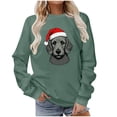 thumbnail image 5 of yoeyez Christmas T Shirts Women Xmas Cute Pet Print Pullover Tops Crewneck Lightweight Long Sleeve Sweatshirt Winter Holiday Tunics, 5 of 6