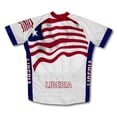 thumbnail image 2 of Liberia Flag Short Sleeve Cycling Jersey  for Men - Size 2XL, 2 of 3