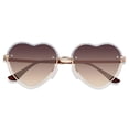 thumbnail image 1 of Lentes de Sol ANDWOOD Modernos en Forma de Corazón con Piedras para Mujer, 1 of 5