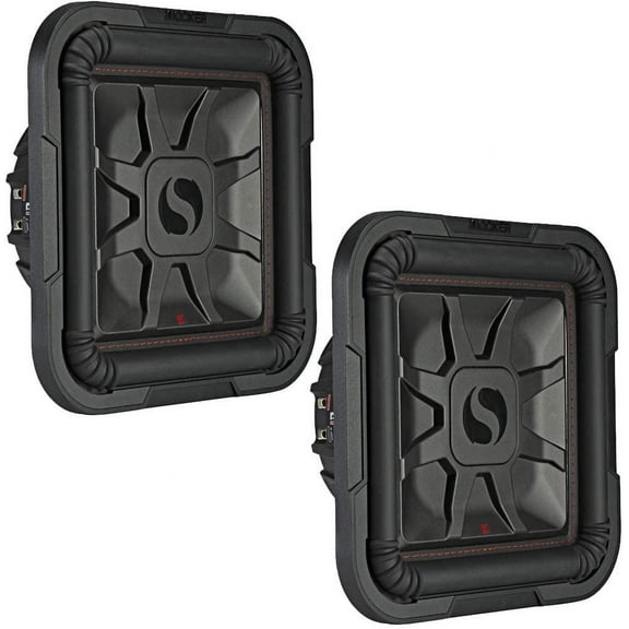 Kicker 46L7T124 Car Audio L7T Shallow Mount 12" Sub Square L7 Subwoofer 2-Pack