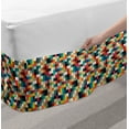 thumbnail image 2 of Geometric Bed Skirt, Pixel Art Inspired Checkered Squares Grid Illustration Colorful Abstract Design, Elastic Bedskirt Dust Ruffle Wrap Around for Bedding Decor, 4 Sizes, Multicolor, by Ambesonne, 2 of 2