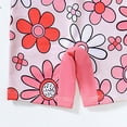 thumbnail image 6 of LIIPEE Girls Boys Swimwear Cartoon Printed 2 Piece Short Sleeve Round Neck Romper Swimsuit With Hat Toddler Lovely Beach Pool Party ,Pink,3-4 Years, 6 of 7
