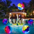 thumbnail image 2 of 10 Pcs Glow in The Dark Beach Balls Inflatable Light up Balls 9 Inch Beach Pool Toys Glow in The Dark Party Supplies for Summer Pool Party, 2 of 7