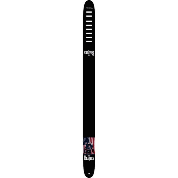 Perri's Beatles 2.5" Vinyl Guitar Straps with High Resolution Imaging USA Flag
