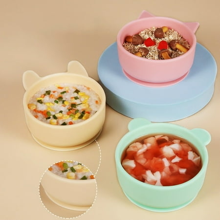 

Meijuhuga Children s Bowl Lovely Safe Cartoon Heat Resistance Silicone Suction Cup Baby Cutlery Bowl Dining Accessories