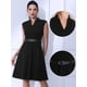 thumbnail image 2 of Vestido Elegante Allegra K Sin Mangas con cuello Dividido Negro L, 2 of 6