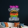 thumbnail image 5 of Handmadetneonsign You're The Cheese To My Burger Neon Sign, Hamburger Wall Art Decor, Hamburger Wall Decor, 5 of 5