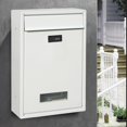 thumbnail image 3 of Vintage Metal Wall Big Entrance Combination Lock Office Information Protection Space-saving Combination Lock Mailbox Bulk Mail Made Mounted Mailbox Black White, 3 of 9