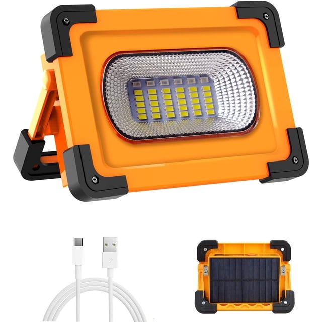 Luz de trabajo con energía solar para todas sus necesidades, con fijación magnética, tecnología de disipación de calor y múltiples opciones de iluminación para mantenerse iluminado en cualquier