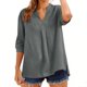 thumbnail image 1 of TaTaai Women's 3/4 Sleeve Printed Top, Casual Loose Style, Smocked Cuffs, Soft Fabric, Versatile for Spring Winter Dating Wedding Vacation Gift, 1 of 8