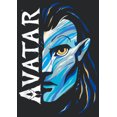 thumbnail image 2 of Women's Avatar: The Way of Water Jake Sully Face Logo Racerback Tank Top Black Heather X Small, 2 of 4