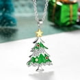thumbnail image 4 of Christmas Tree Necklace Star Snowflake Pendant 925 Sterling Silver Holiday Jewelry for Women Mom Wife Daughter Christmas Holiday Gifts for Her Juwaliy, 4 of 8