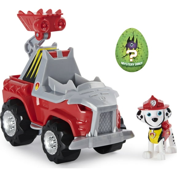 PAW Patrol, Dino Rescue Marshall’s Deluxe Rev Up Vehicle with Mystery Dinosaur Figure